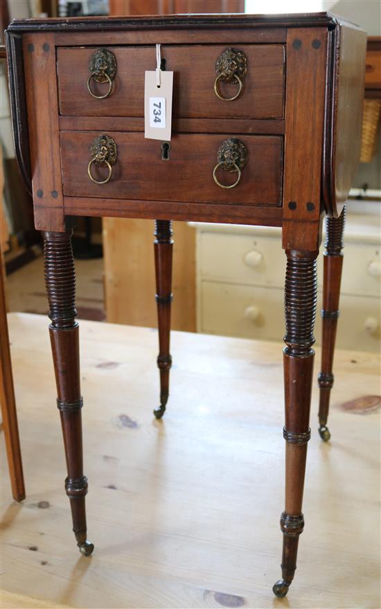 Regency mahogany Pembroke work table